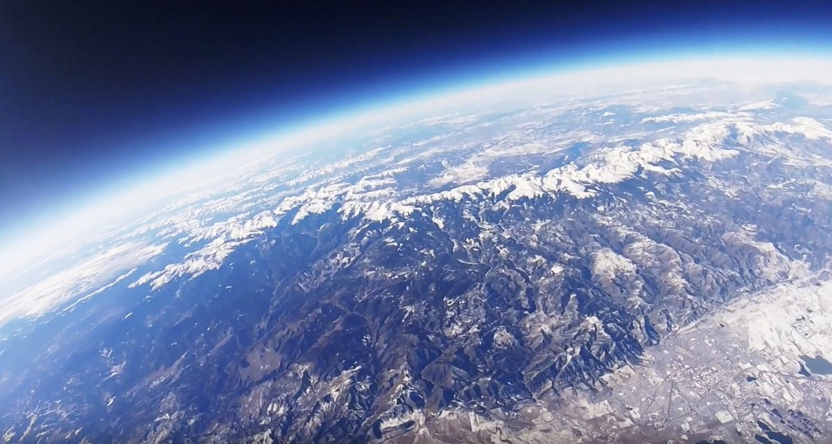 BoulderRadio's tweet photo. What does Boulder look like from 100,000 feet today? Cool vid: https://t.co/8kLQgU0Bbi https://t.co/y0u9MOqAkA