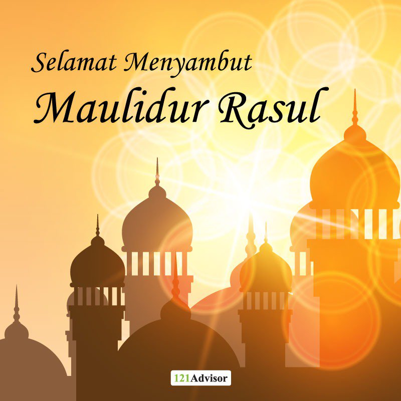 121advisor's tweet photo. Salam Maulidur Rasul kepada semua Umat Islam.
Have a happy and blessed Maulidur Rasul.
#MaulidurRasul #ProphetMuhammad #holiday #121Advisor https://t.co/jqsVNf7bDV