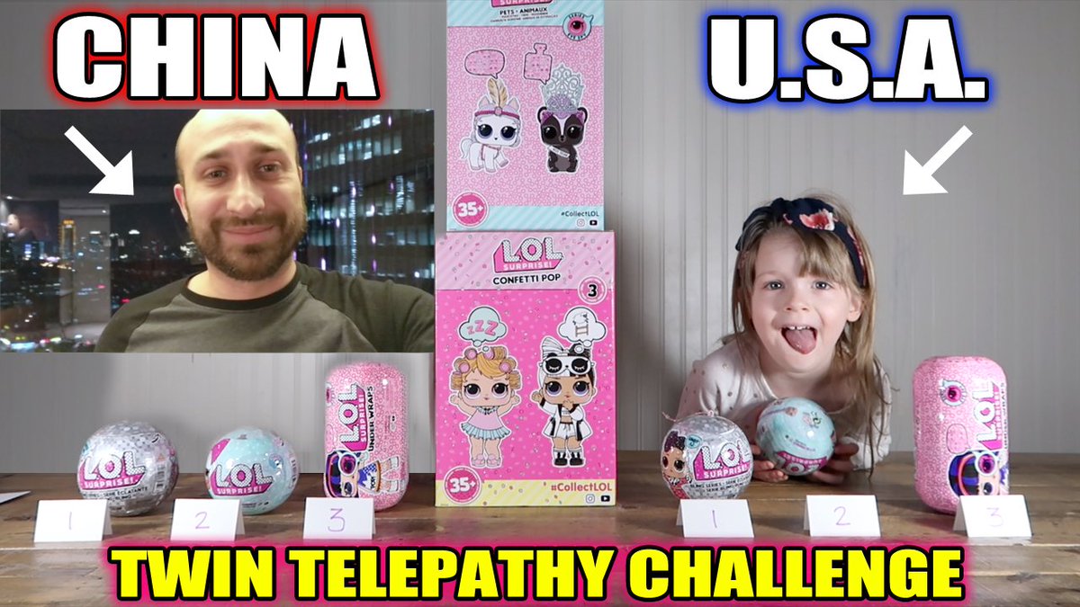MyPBandJ's tweet photo. A CHALLENGE OVERSEAS!!! π¨π³β‘οΈπΊπΈ
New ππΌ #video
https://t.co/A0GmBeZVtJ
#twintelepathy #challenge #dadvsdaughter #lolsurprise #chickswithwigs #collectlol #loldolls #toy #toys #toychannel #youtube #youtuber #youtubekids #familyvlog #toyhunt #momlife #kidlife #subscribe #MyPBandJ https://t.co/dSjBnA6nKN