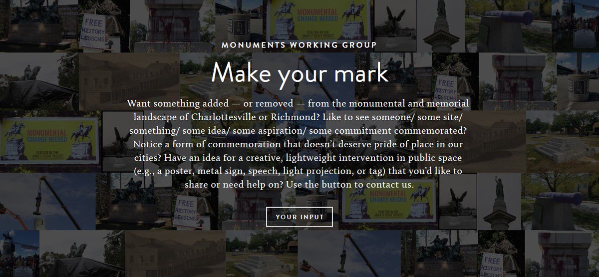 justingreenlee_'s tweet image. 1/2 THREAD Images of the new Monuments Working Group website @UVA @UVa_IHGC monumentsworkinggroup.com #TruthfulHistoryHeals #designasprotest #monuments #morethanmonuments #twitterstorian