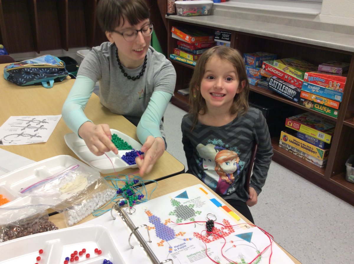 STARSCLC's tweet photo. Genoa CLC students made some new, not so furry friends, while completing the #BeadsGalore Challenge Center. #BeadAnimals #GoComets @YolandaMies https://t.co/mvaN1gADEG
