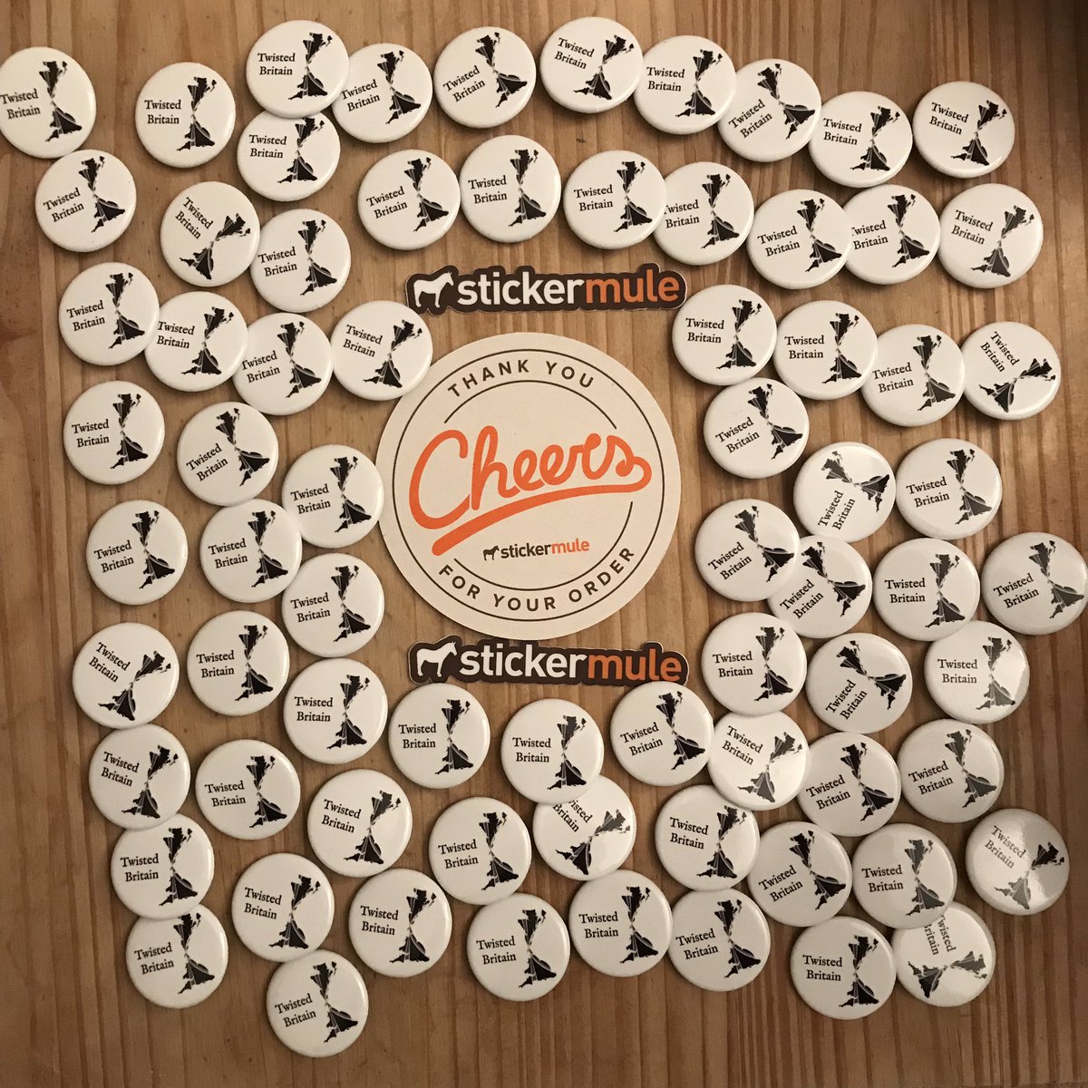 twistedbritain's tweet photo. Thanks @stickermule for the badges they look amazing! Now to work out how to wear them all!!! #twistedbritain #bagdes #minimerch #podcast #uktruecrime https://t.co/Hb18d33Dfs