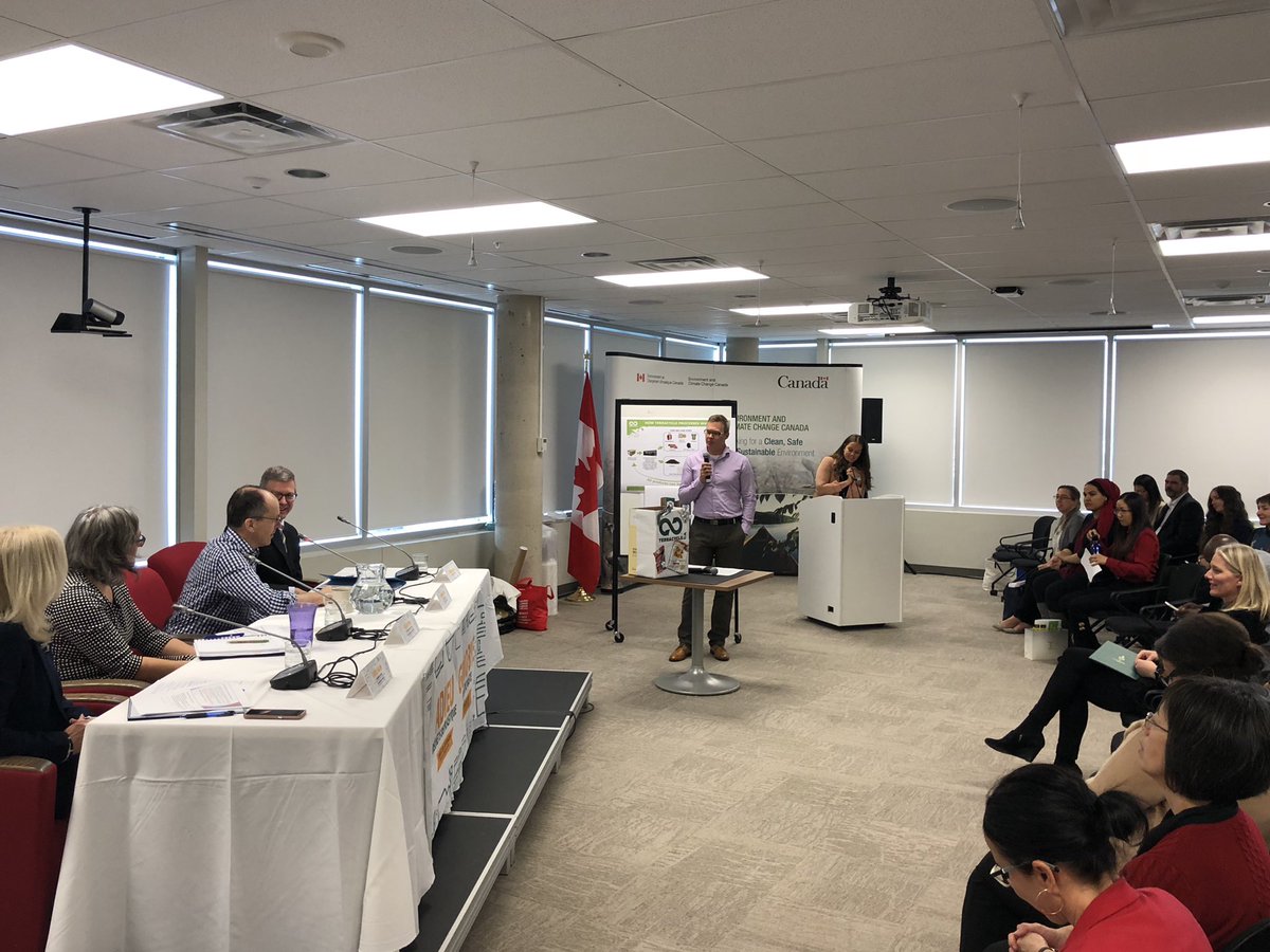 cathmckenna's tweet photo. Today, @EnvironmentCA employees participated in an exciting #DragonsDen-style event, presenting innovative ideas for reducing single-use plastics throughout the department. Pleased to be there, hearing the creative solutions so many were offering. Keep up the good work, team! https://t.co/UW54c2cAs3