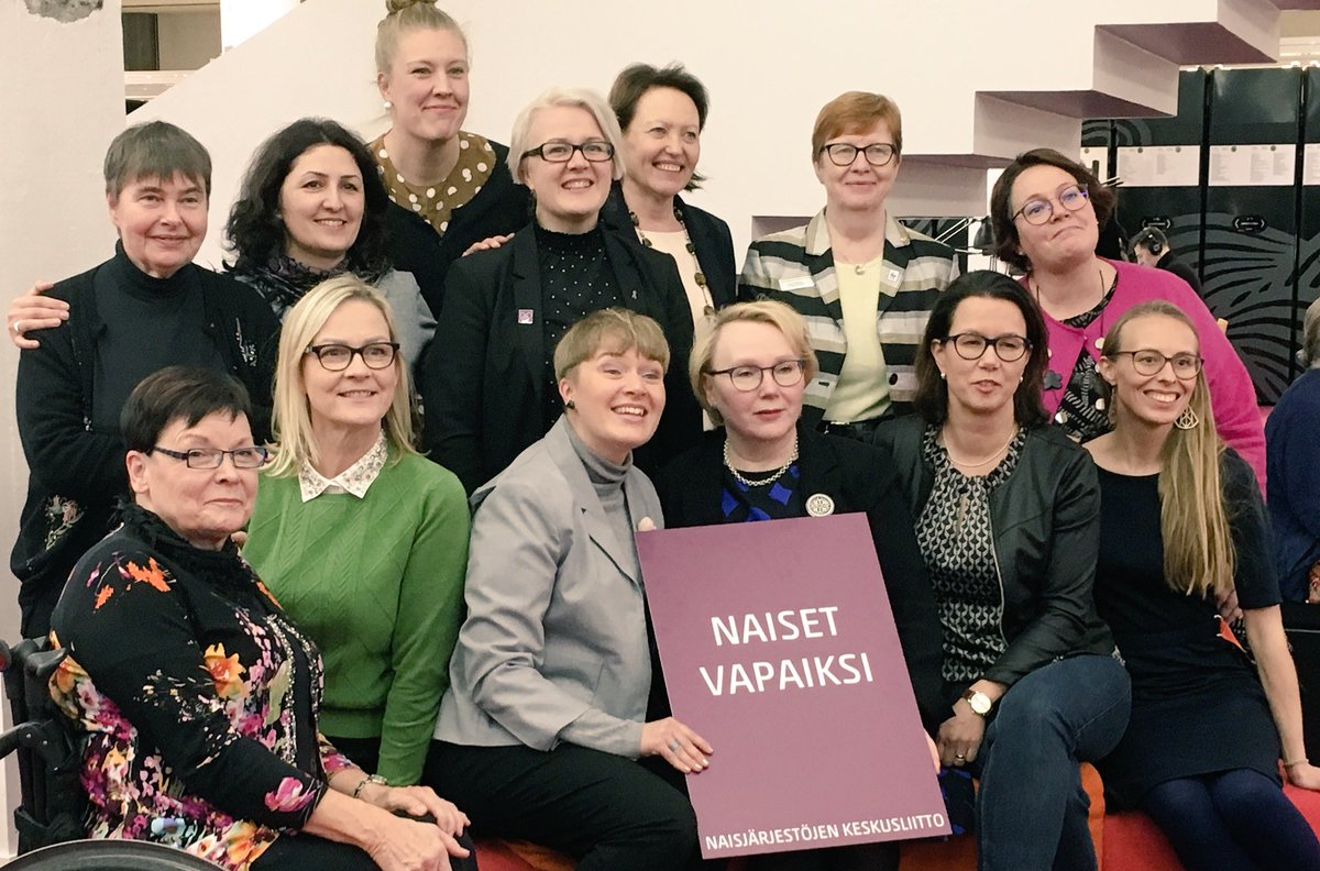 TerhiHeinila's tweet photo. Huippua! 💪💪Naisjärjestöjen Keskusliiton hallituksessa 2018-2021 pjna jatkaa @EvaBiaudet. Hallitukseen valittiin uudet upeat jäsenet: @eliseannica Moore, @marjapihnala Tuula Pohjola, Larissa Arminen
@MiB_ry @rusettiry @soroptimist @kokoomusnaiset #naisjärjestöt @AaltoUniversity https://t.co/ZytvBk3jXg