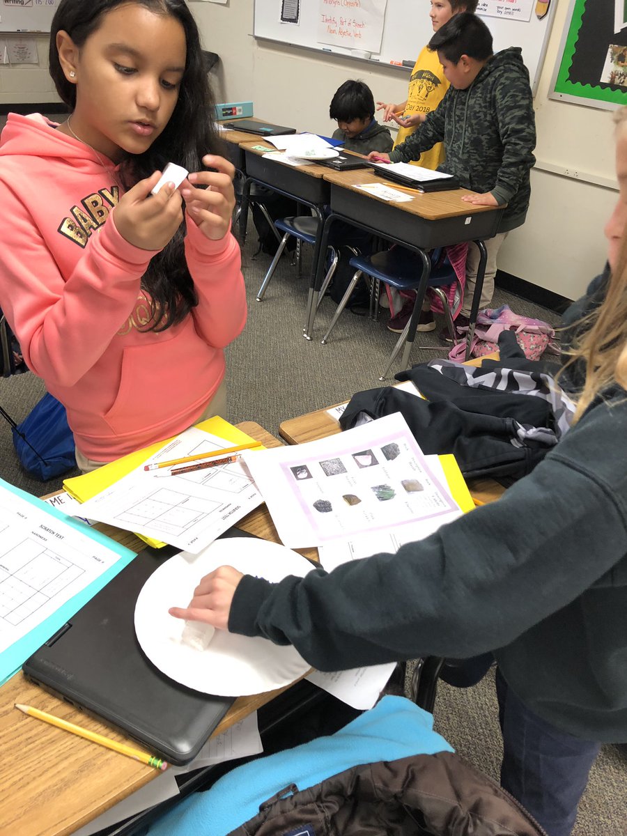 Mrs_Measmer87's tweet photo. 4th graders LOVED exploring minerals today and sorting by their properties! They are super excited to test hardness tomorrow and to do a streak test on each mineral!  #ucpsEPIC #WingateES #ScienceROCKS 🤣💎 #4thandGoals #learners2leaders https://t.co/hBE39GEFFd