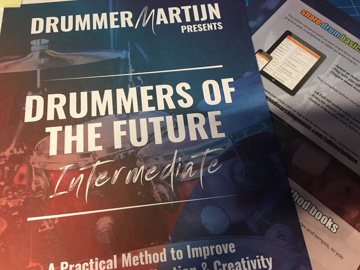 percussionbooks's tweet photo. Vandaag zijn de covers van het nieuwe drumboek van #DrummerMartijn binnengekomen. Heb jij het e-book met gratis proeflessen al gedownload en je al aangemeld voor de lancering van a.s. za. (24 nov. 11:00)? Check https://t.co/JbiS8wTWjI en doe dat nu het nog kan! https://t.co/LJTYMLMosa