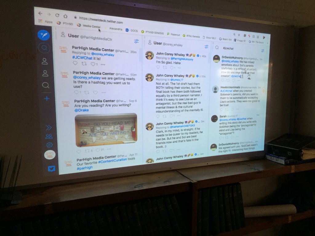ParHighMulroony's tweet photo. Thanks to author John Corey Whaley @corey_whaley for tweeting with the Par High Book Club today about his terrific novel Highly Illogical Behavior. He’s a talented guy and very generous with his time. Make sure you give him a read!! #jcwchat 📘👍🏻 https://t.co/r2JGOHMENR