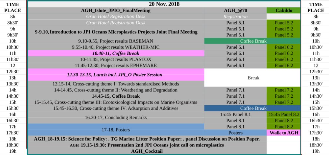 MICRO2018's tweet photo. Tomorrow 20N's...please find below the programme in a nutshell ;) 
@PlasticoCero ; #MICRO2018 https://t.co/iYaEM2dg20
