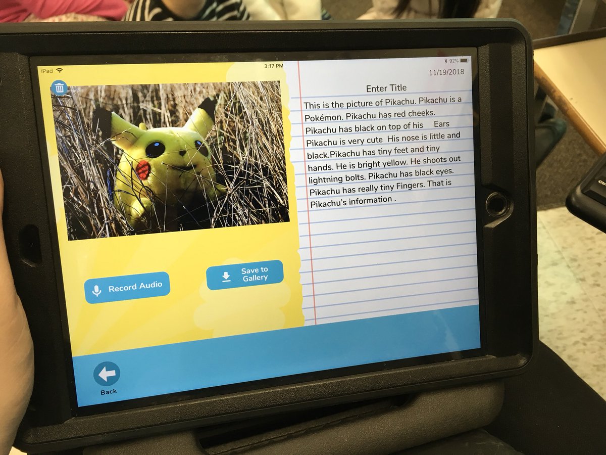 MsFeenstra's tweet photo. Working on descriptive writing while learning how to use the voice-to-text feature in the “Write About” app! https://t.co/iEzK7AN8tN