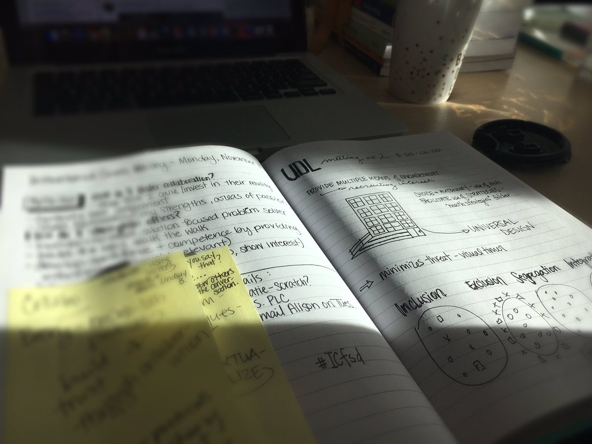 CalliMac10's tweet photo. Learning. Reflecting. Designing. #UDLing #ICfsd #sketchnotes #verbaltovisusl https://t.co/3K7wnZftFo