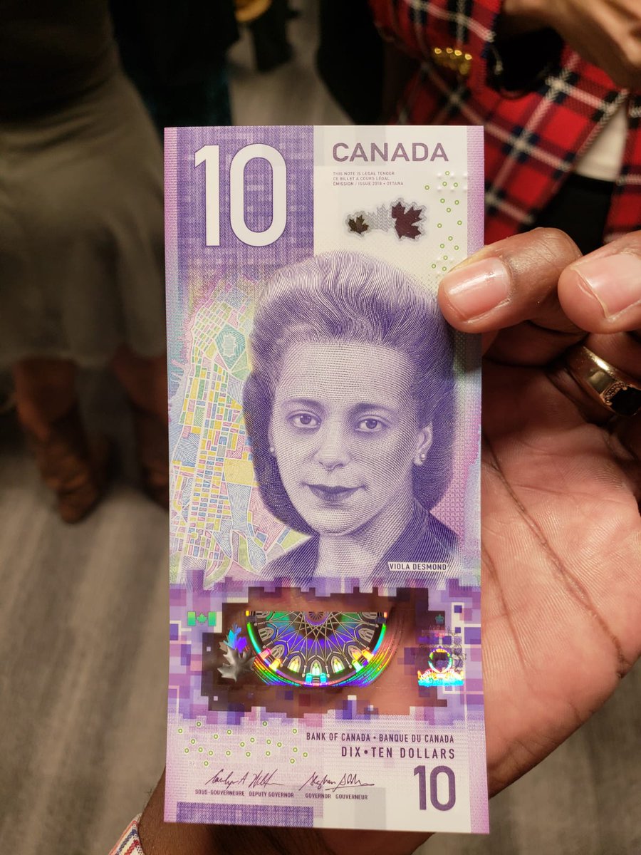 Today is a monumental day! Viola Desmond bank notes now in circulation. 

“The Queen is in good company.” - Wanda Robson (Viola Desmond's sister)

#ViolaDesmond #vertical10
