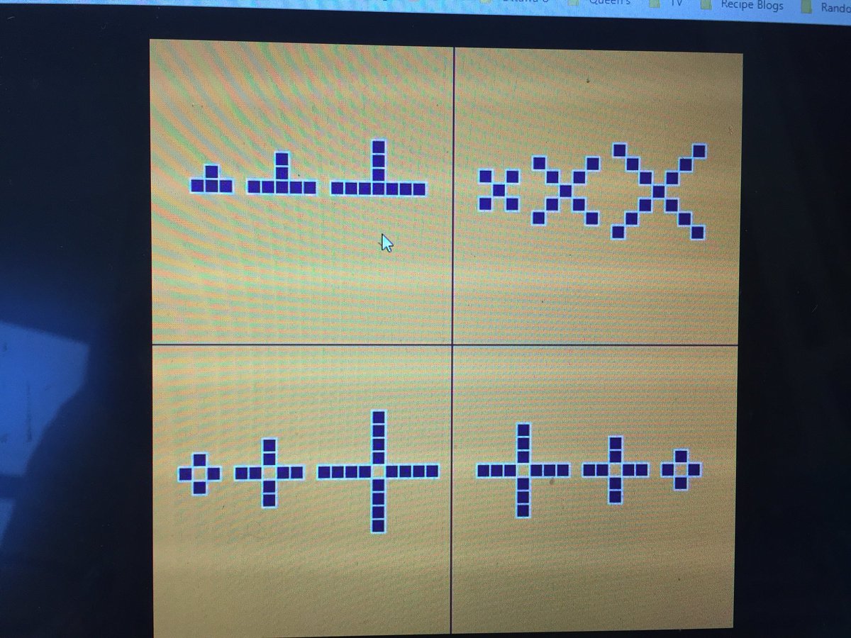 MrsThompsoncrew's tweet photo. Todayโs WWDB in math was awesome! I even had some Ss answers open MY mind. My favourite was :โtop right doesnโt fit in because it is the only one that grows by adding onto the corners of blocks, all the others attach at the flat sidesโ #CriticalThinking #ocsbMath #openendedmath https://t.co/4b5k6aH5Hd