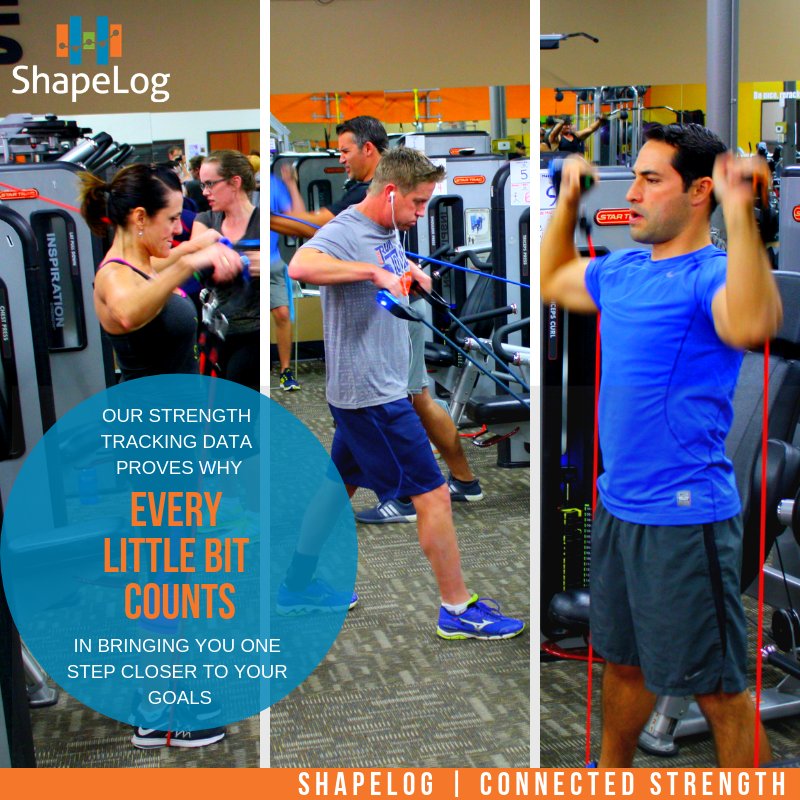 Every little bit counts. Research shows that adults should be active for at least 22 minutes a day and exercise all major muscle groups at least twice a week. However, a lot of that daily progress can go unnoticed. Strength tracking data lets you visualize and achieve your goals.