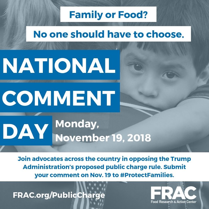 Voice4HumanNeed's tweet photo. TODAY is #NationalCommentDay — your opportunity to submit a comment to oppose the Trump Administration's proposed #publiccharge rule! To join: ⤵️

1️⃣ Write a comment;
2️⃣  Submit a comment; and
3️⃣  Spread the word!

We all have a voice. Use yours: https://t.co/cQYLrGaznl https://t.co/Thgtlp2g8i