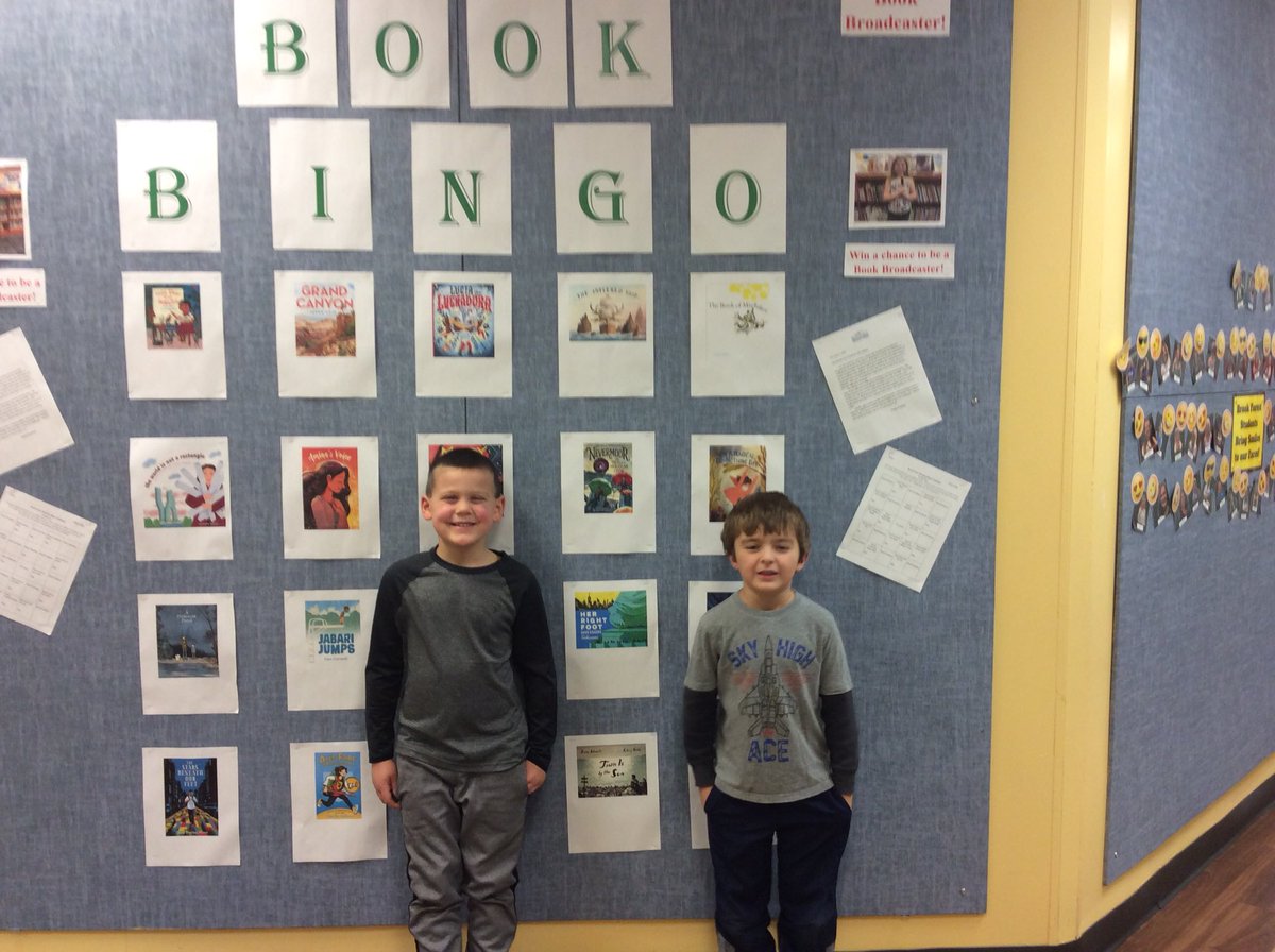 cwhittakerd53's tweet photo. 2 of our new Book Broadcasters!  These two students won our BOOK BINGO raffle and will be filming interviews with readers at Brook Forest.  Congrats to all of our readers! #D53learns https://t.co/o8RIS5XrVA