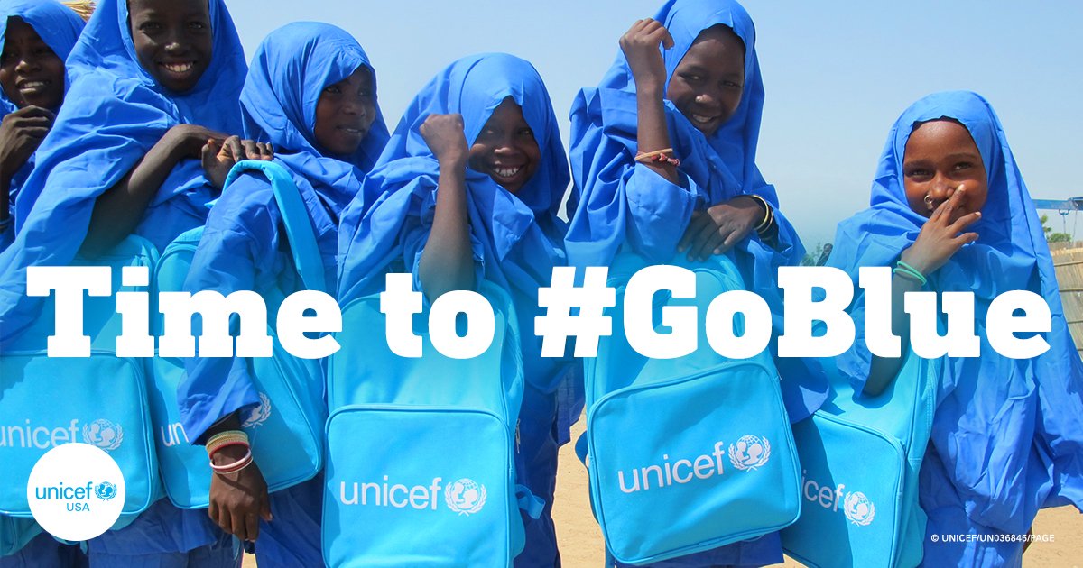 UNICEFUSA's tweet photo. From Australia to Argentina, the whole world is about to #GoBlue for #WorldChildrensDay!

Stand for children's rights — sign our petition now: https://t.co/sPuF0tcnEw https://t.co/njbF0mbrdc