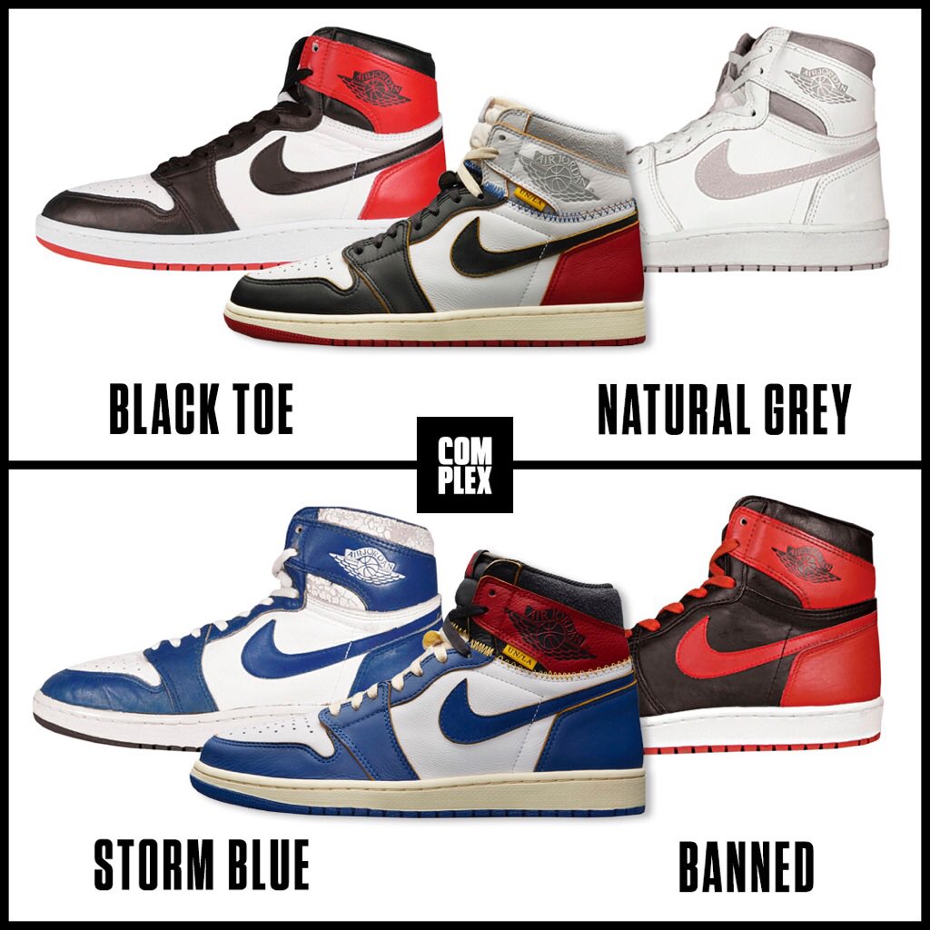 ComplexSneakers's tweet photo. Which Union x Air Jordan 1 color combo is superior? https://t.co/O9IZ5sJwCr