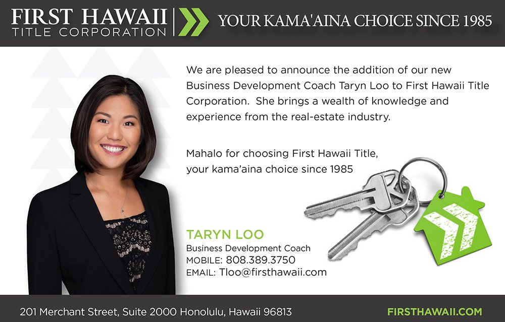 EmpireIdaho's tweet photo. πHere We Grow Again! Welcome Taryn Loo!ποΈ
We are so excited to have you on our team! #Ohana #FirstHawaiiTitle #NexTitle #TitleAndEscrow #Hawaii #HawaiiRealEstate https://t.co/0TGb6bwQbU