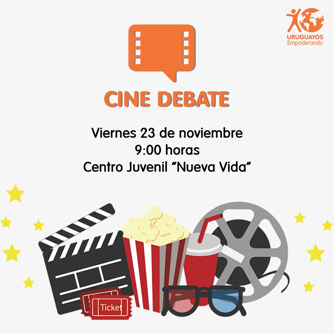 uyempoderando's tweet photo. Se viene uno de los últimos proyectos del año... ¡el Cine Debate! 🎬💬🙌🏼 Los esperamos para reflexionar sobre la violencia de género mediante diversos audiovisuales. ¡No te lo pierdas! #CD2018 #oajnuy https://t.co/TaLjvBXGWs