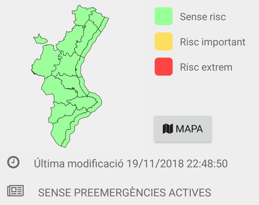 GVA112's tweet image. El Centre de Coordinació d'#Emergències dóna per finalitzades les Preemergències per #pluges a la Comunitat Valenciana.