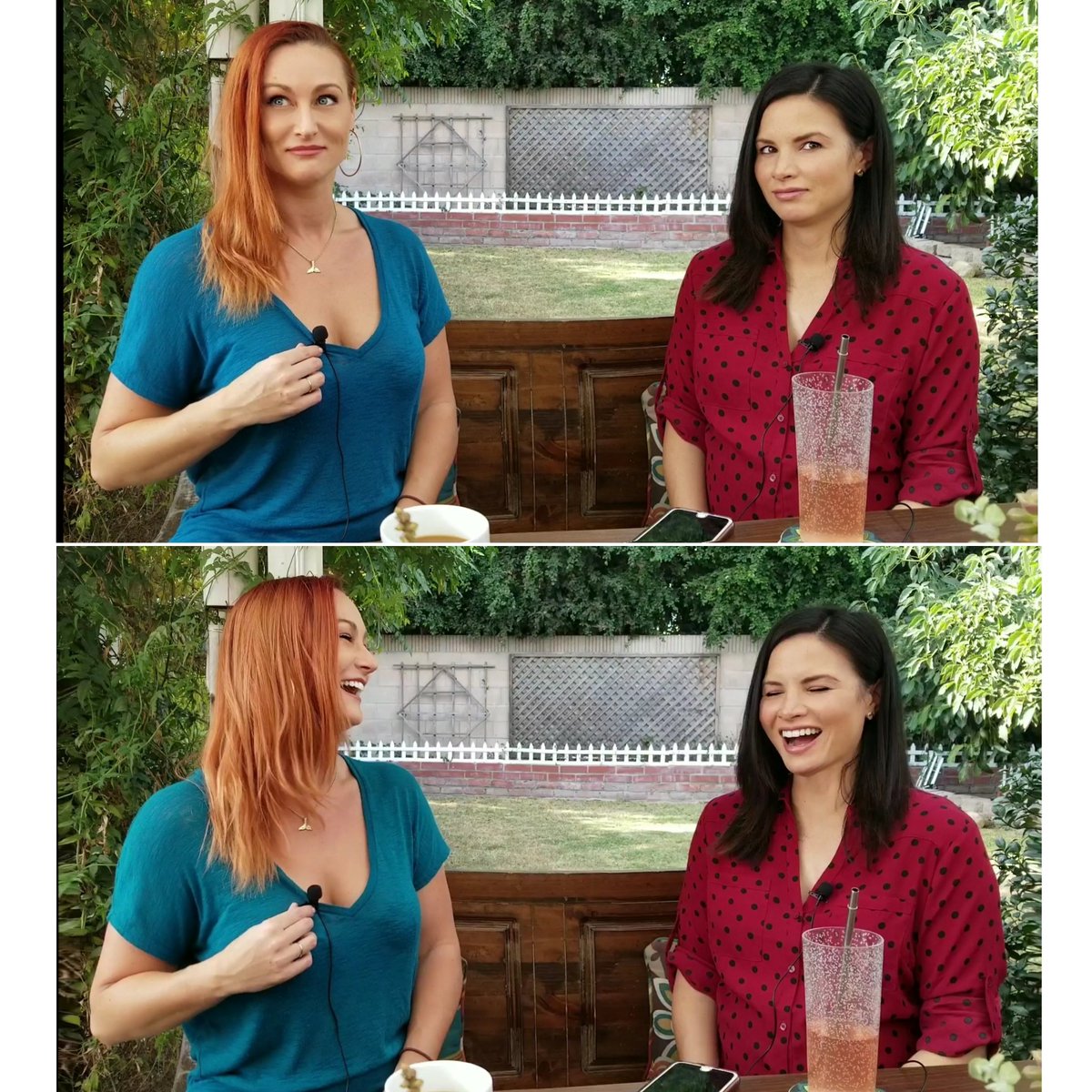 VanessaCater's tweet image. Literally how @katrinalaw and I look at @DgFeuerriegel, followed directly by 🤣🤣!!
#WeDontLikeEachOtherAtAll 🤪
#lafamily #preinterview #BTS