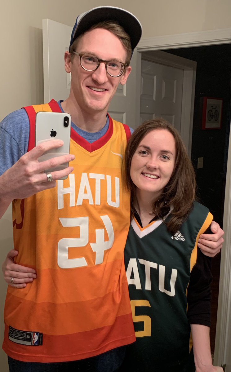 johnnypope_jp's tweet photo. Excited to root on our Jazz against the pacers from the nosebleeds in Indiana! #section209 Can’t decide which Jersey looks better 🤔 @Joeingles7 or @spidadmitchell ? https://t.co/TRl41HzFyY