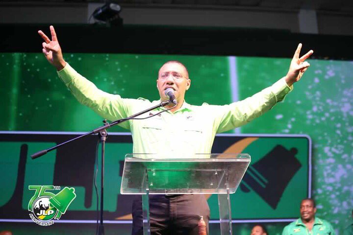 jlpjamaica's tweet photo. Party Leader MH @AndrewHolnessJM Full Speech at #JLP75 Conference 

Full Speech: https://t.co/YjFauNZIP1 https://t.co/zX85tjRqpP