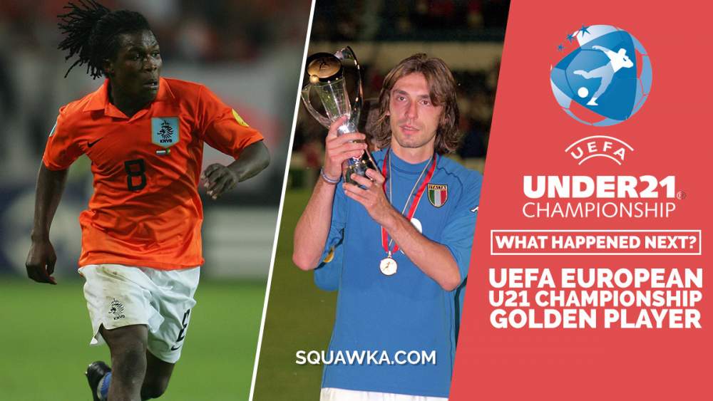 Squawka's tweet photo. 4. What happened next? Every Golden Player in European Under-21 Championship history - https://t.co/RQhzqeaidj

2013: 🇪🇸
2015: 🇵🇹
2017: 🇪🇸 https://t.co/ZmUq15s0EV