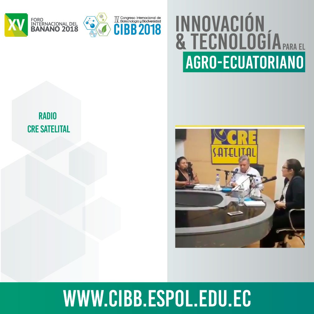 CIBB_CIBE's tweet photo. #CIBE agradece a todos los medios de comunicación radiales por el apoyo y la cobertura del #CIBB2018 y #ForoBananero llevado a cabo los días 22 -25 de octubre de 2018 #RadioFluminense #RadioCreSatelital #ProgramaAgrícolaMiRancho https://t.co/JGJw4A2lKb