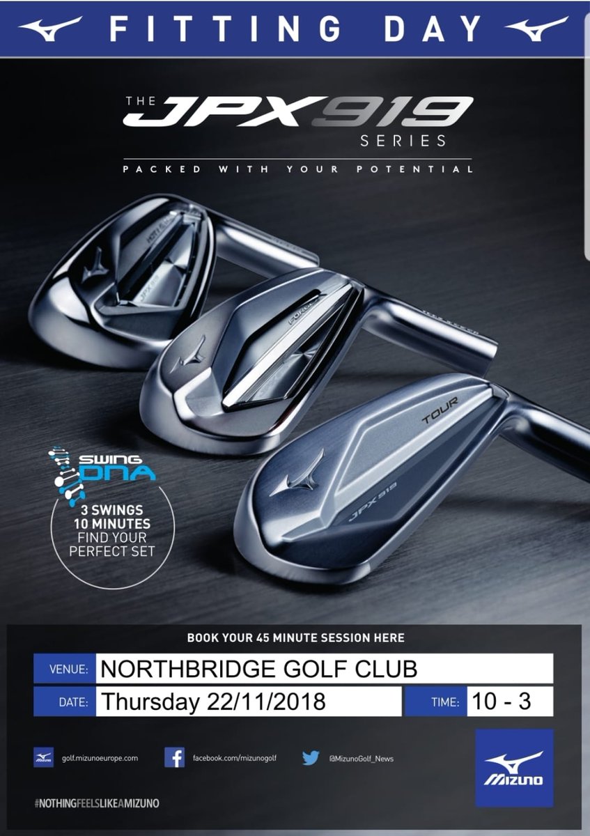 NorthbridgeProS's tweet photo. Always wanted to own a set of Mizuno irons???? Come on down to our fitting day and experience what irons should feel like.
 Hurry, bookings are essential and spots are filling up fast.#NorthbridgeProShop #MizunoFitting https://t.co/vmxgGunEBh https://t.co/Vd7LgywfC6