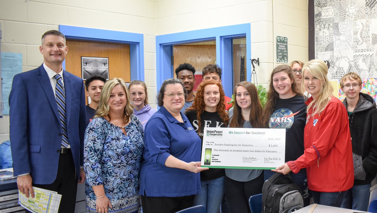 unionpowercoop's tweet photo. The Bright Ideas Prize Patrol was at it again! We visited Mrs. Krystle Herrin of @FairviewES_NC, Mrs. Maegan Sloan of Fairview Elementary &amp; @NewSalemES_NC, Mrs. Tiffany Medford &amp; Mrs. Annette Harris of @PiedmontHS_NC, &amp; Mr. Eddie Mull of @SunValleyHS_NC - https://t.co/BwvU9Ccg1F https://t.co/VhJpLeAiv7