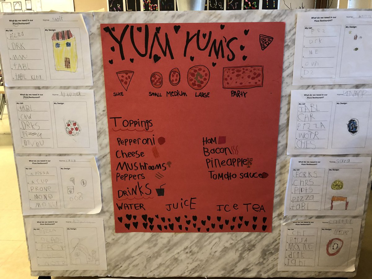 ourkinderworld's tweet photo. Tomorrow is the grand opening of Yum Yum’s our pizza restaurant dramatic centre! We can’t wait to serve our customers wood oven pizza! 🍕 @WilliamBerczyPS #dramticplay #Kindergarten #playfullearning https://t.co/1Wv30qIqyJ
