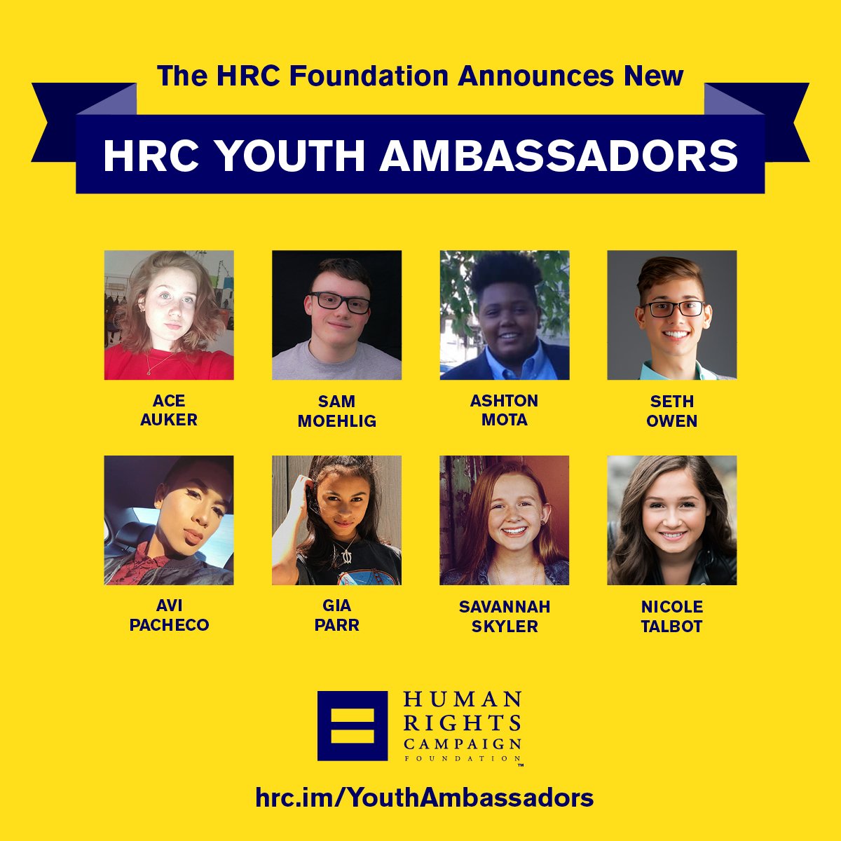 HRC 2019 Youth Ambassadors