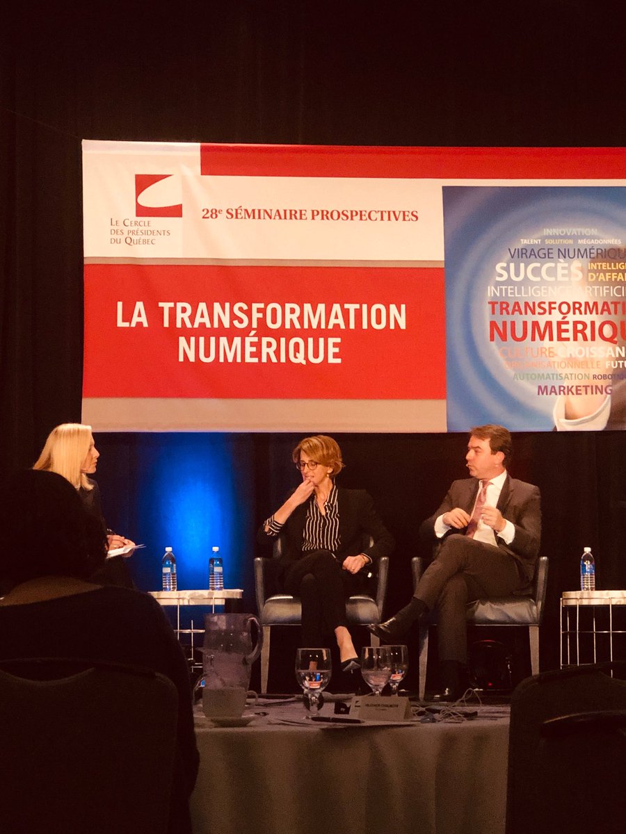 NPetrolito's tweet photo. Frank Kollmar speaking at the 28th Séminaire Prospectives of the Cercle des Présidents du Québec #cercles #lorealcanada #DigitalTransformation #future https://t.co/7UiJF54DMS