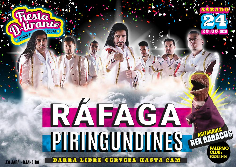 Este sabado Los <a href="/Piringundines/">Los Piringundines</a> en la <a href="/FiestaDLirante/">Fiesta D-Lirante</a> junto a <a href="/GRafaga/">Grupo Rafaga</a> !!!
🔥🔥🔥🔥🔥🔥🔥🔥
• <a href="/_palermoclub/">Palermo Club</a> - J.L.Borges 2454 - Palermo •

#Piringundines #Rafaga #Fiesta #Dlirante #Palermo