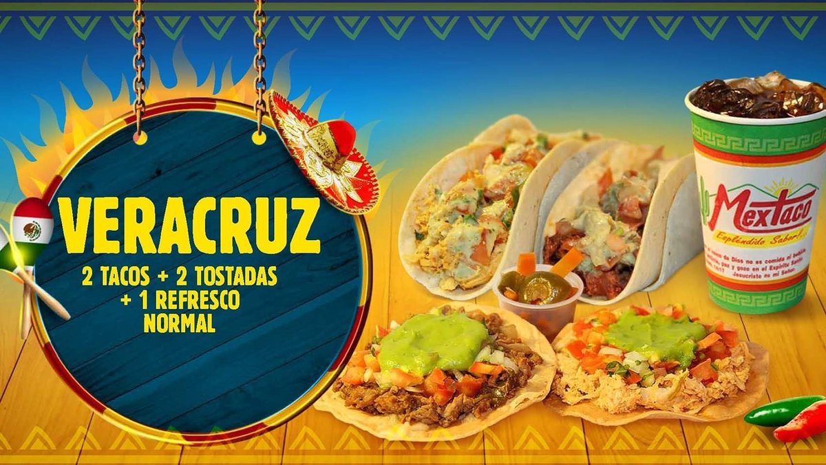 ¡Para nuestros Veracruceños Catrachos! Nuestros deliciosos Tacos de Res, Pollo, Cerdo o Chorizo.