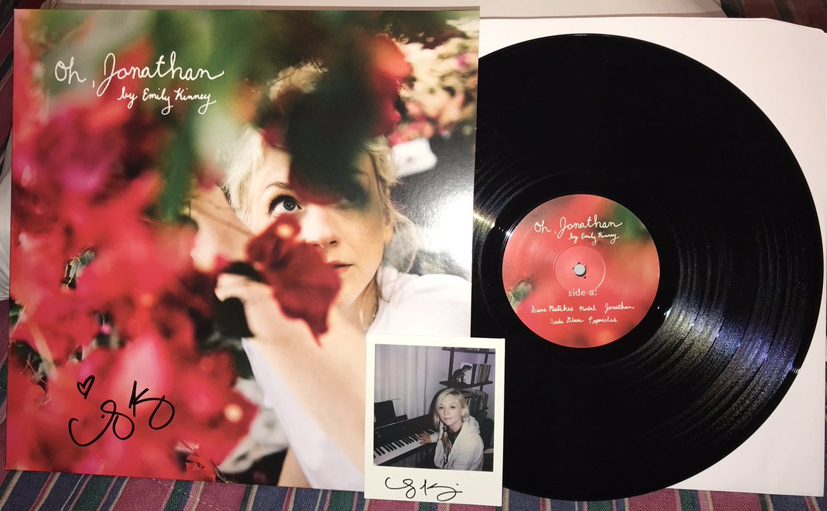 jhulud's tweet photo. Very exciting mail day today! Received @emmykinneyโs #OhJonathan signed LP! And the signed Polaroid was from a few weeks ago. All sweet awesomeness! ๐ https://t.co/4BA3Y3YjbN