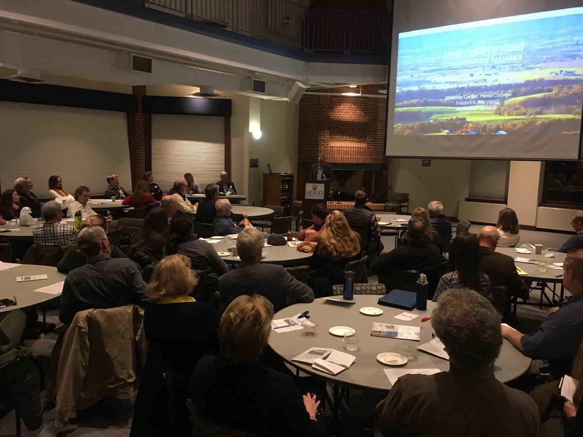 hoodgradschool's tweet photo. Kick-off meeting of the “Heart of Maryland Conservation Alliance” at Hood College! Full house! We are #HoodProud to participate in this important initiative that will benefit generations to come and welcome the Alliance as #HoodPartners! https://t.co/V4cEGW92yN