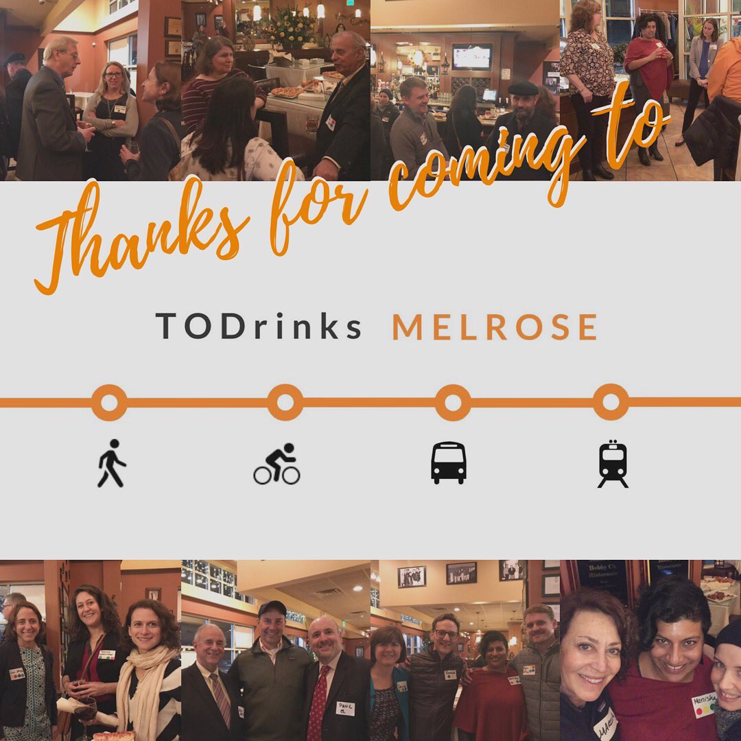 manishabewtra's tweet photo. Thanks to @MASmartGrowth for coming to @CityofMelrose for #TODrinks! https://t.co/lluJsQ3sxm
