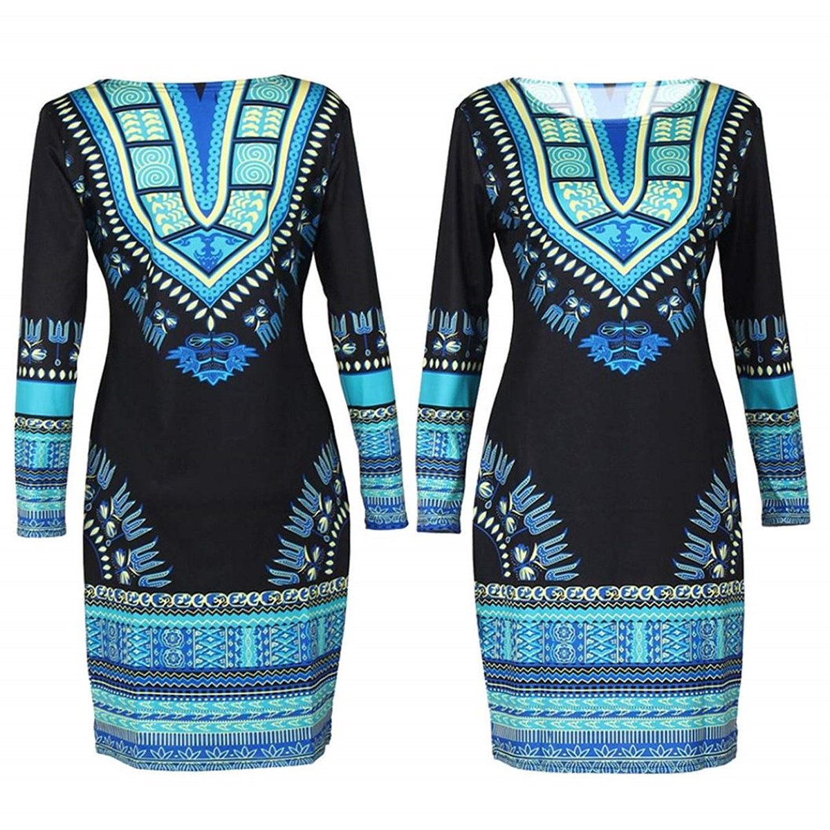 MuntuNaBantu's tweet photo. [ #Apparel #Celebs #Fashion #Style #Makeup #LuxuryLinx--> Please #RETWEET or #LIKE The Content ]  FAPIZI Women Traditional Dress African Print Dashiki Bodycon Sexy Long Sleeve Dress https://t.co/x6u8TLQpMO https://t.co/mV8Tc8w5PH