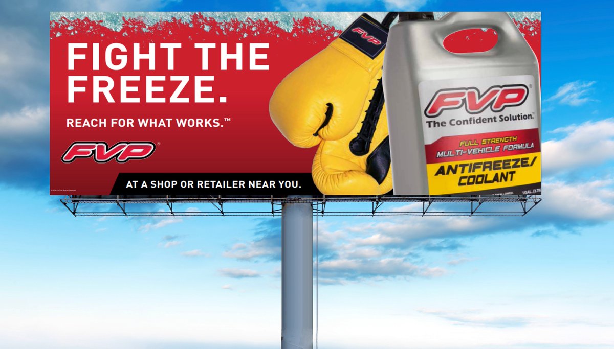 FVPparts's tweet photo. Fight the Freeze with FVP Parts Antifreeze/Coolant! 🥊❄️ Now available at Target stores in-store & online! For more information on FVP products please visit https://t.co/6Nr54m8Gwi #FVPparts #ReachForWhatWorks https://t.co/lvXp6q3CHM