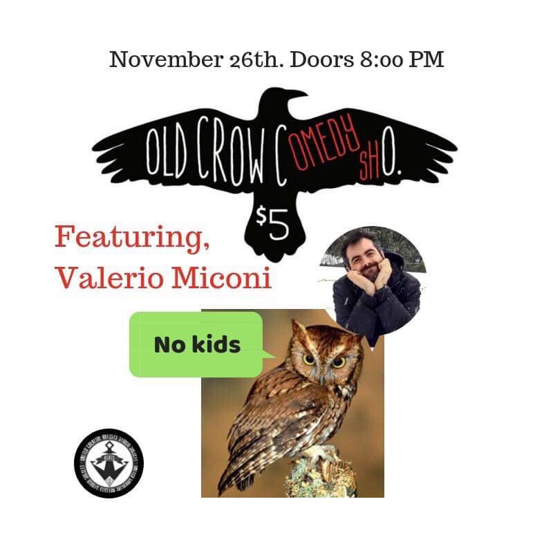 Oldcrowcoffee's tweet photo. @MeganMishMash has got a sweet line up for this months Old Crow Comedy Sho | Mon Nov 26th | 8pm https://t.co/EpLaAQjgxB