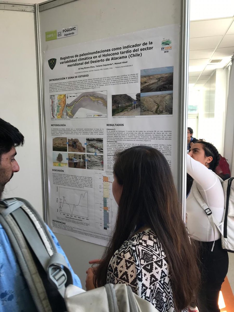 AtacamaCuat's tweet photo. Un primer día fantástico en el que @Ailincirijilla no ha parado de explicar su póster!! 👏🏻👏🏻
⏰ Mañana por la mañana estaremos en la sesión ESSP-SG1 de estratigrafia y sedimentología con 2 comunicaciones orales sobre la Fm. Bahía Inglesa
#XVCGCh #ConGeoConce @XVCGCh @UAtacama https://t.co/vf32PC3fQh