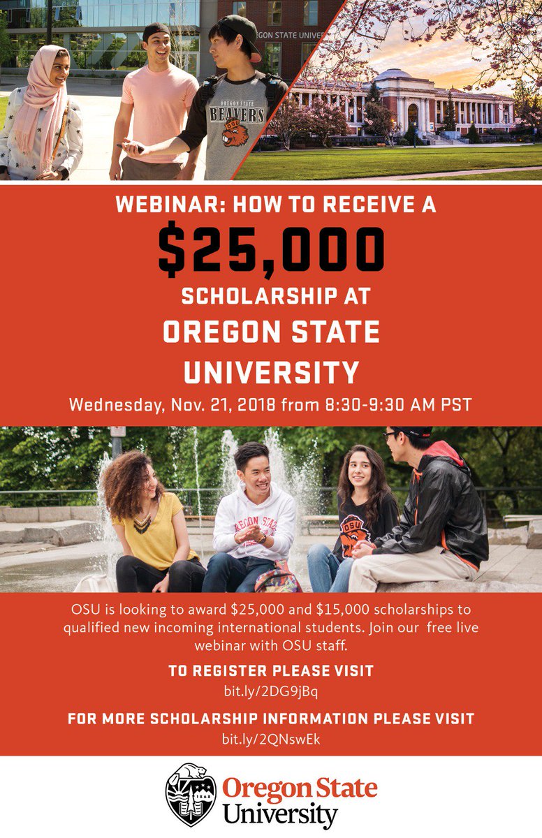 Upleofficial's tweet photo. Are you a student looking for scholarships? The deadline to apply for OSU's largest scholarships is coming up soon! OSU is looking to award $25,000 and $15,000 scholarships to qualified new incoming international students. Register https://t.co/VsqJ4G4xPA…/3311093899993365772 https://t.co/eR6gpJYcS0