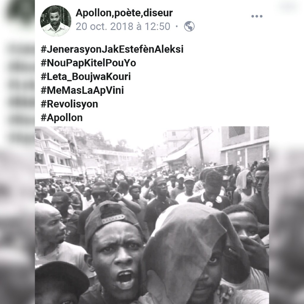ApollonPascal12's tweet photo. Si lè n revandike kont vyolans leta nou se chimè,  enben gad chimè peyi a bay yon kou non.

#JenerasyonJakEstefènAleksi
#IlarionNanLari https://t.co/TX3TnNGL96