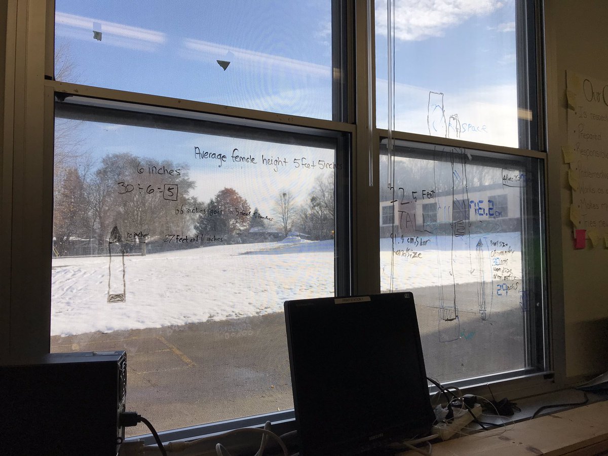 mrsshepherd3's tweet photo. If a giant’s pencil is 30 inches, what else can we learn about her? We are learning about Multiplicative Ratios and rates using our virtual surfaces. Loving it!  #RiversidePS #TVDSB https://t.co/JgJANmSdqh