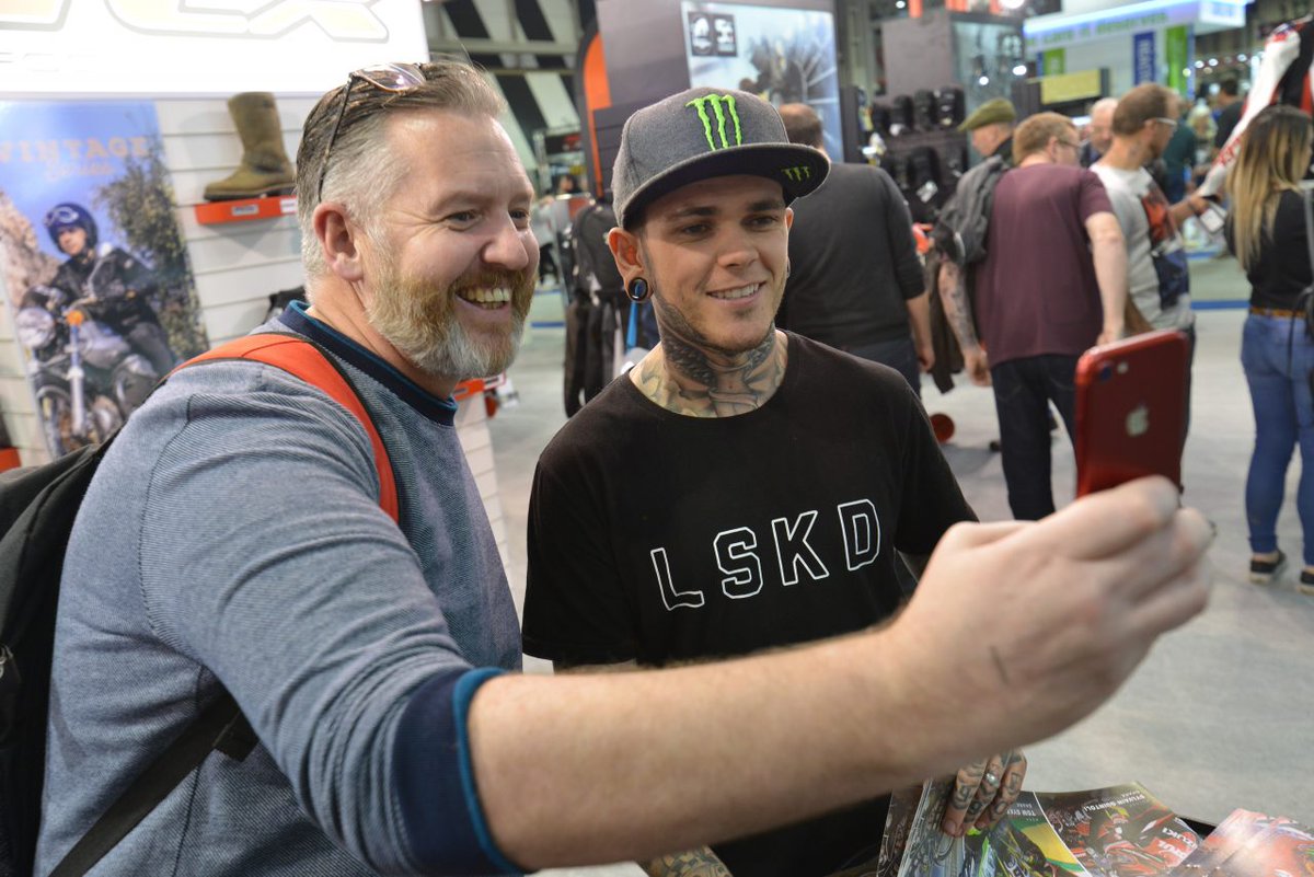 motorcyclelive's tweet photo. We’ve had some mega guests visiting already this year and we want to see your selfies with our #MCL18 stars! Get sending and tag #MCLselfie 🤳
#MotorcycleLive https://t.co/iMKPiEKV0D