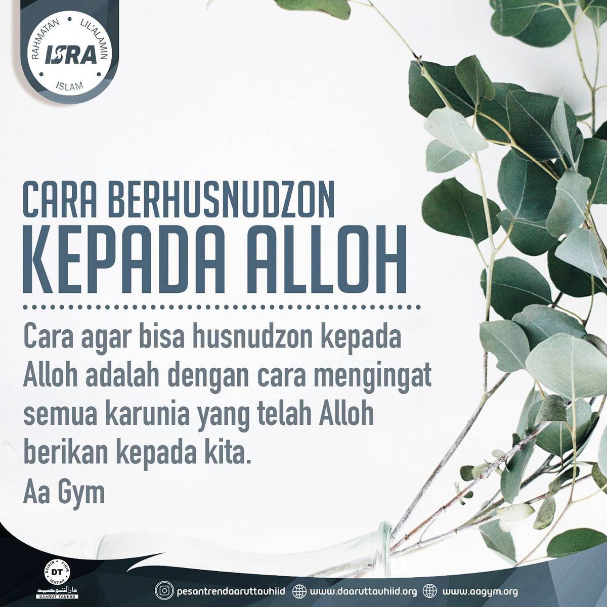 aagym's tweet photo. Sahabat yang baik, kalau kita ingin memiliki prasangka baik kepada Alloh Subhanahu Wa Ta'ala. Kita harus lebih banyak mengingat kebaikan-Nya kepada kita.

Kita harus yakin bahwa ujian yang Alloh Subhanahu Wa Ta'ala berikan tidak lain hanyalah untuk kebaikan hamba-Nya. https://t.co/o75XLEjT4w