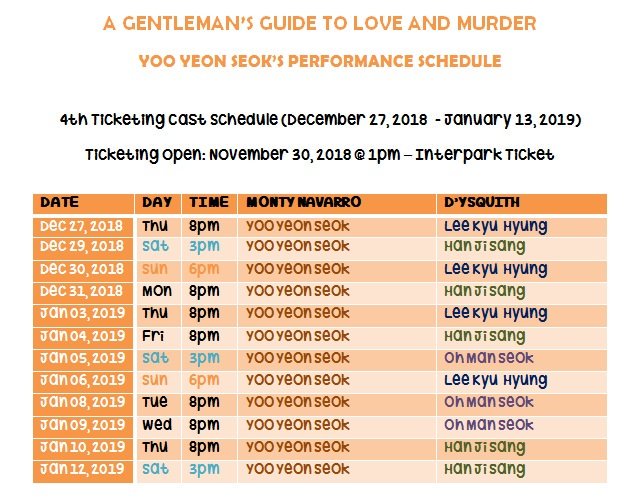 Yeonseok411_IFC's tweet photo. 📅 #YooYeonSeok's 4th performance schedule for musical #AGentlemansGuidetoLoveandMurder
💳 4th Ticketing session opens on Nov 30, 1pm
🖱 https://t.co/nH77pO6SMq
#K_GGLAM #MontyNavarro #YeonMonty #젠틀맨스가이드 #유연석 #연몬티 https://t.co/UeTEos3c5G