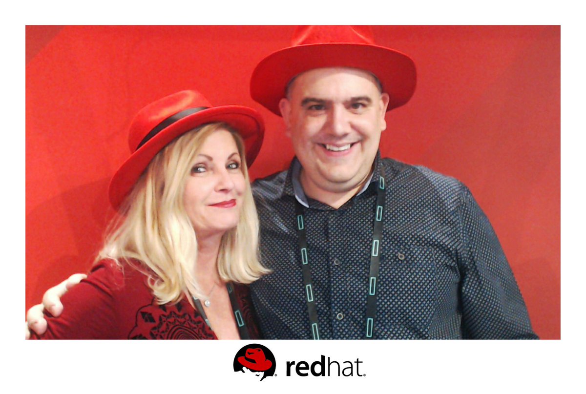 spoorend's tweet photo. Having a good time with Gerti at #RedhatatHPEDiscover 😊😊 https://t.co/jArfKOPrXw